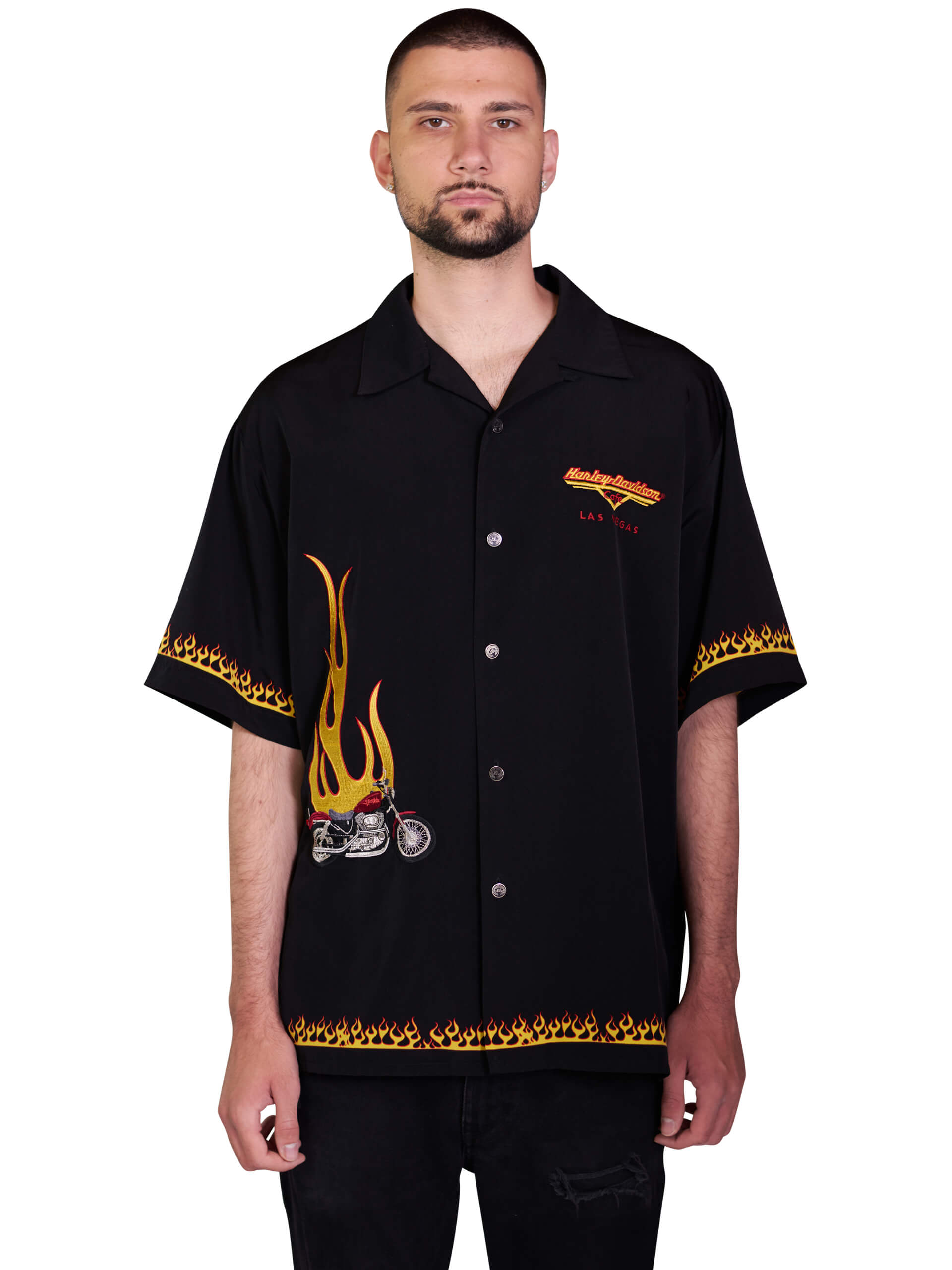 Flame Button Up