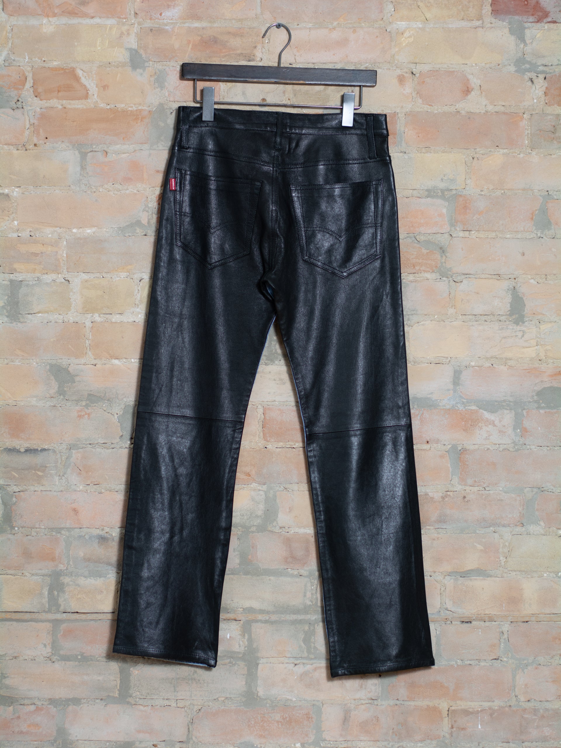 Leather Denim Jeans